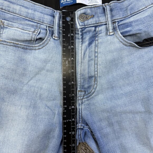 Old Navy Men's Slim Fit Straight Leg Light Blue Stretch Comfort Jeans - Picture 7 of 10